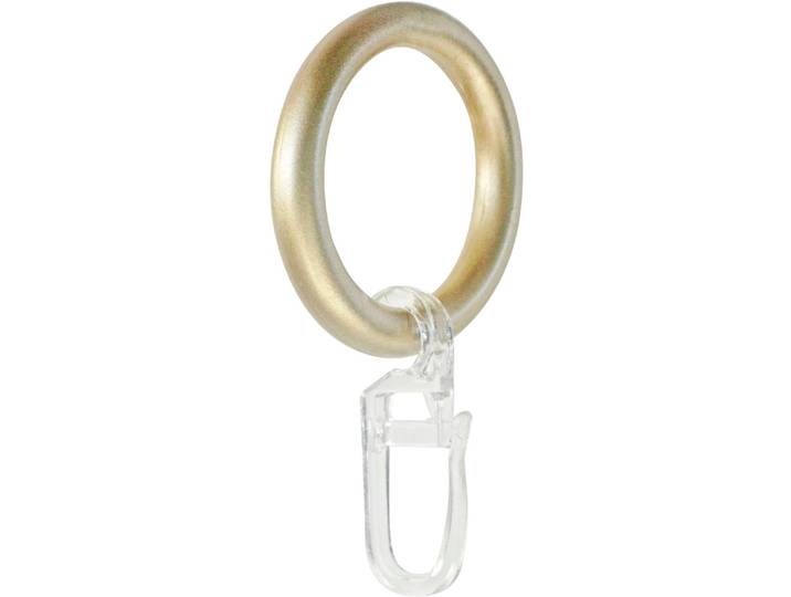 Gardinenring GARESA Kunststoffring mit Haken Gr. 1, gold (goldfarben), Ø:20cm, Gardinenbefestigungen, Gardinenring, für Durchmesser bis 20mm, einfache Montage