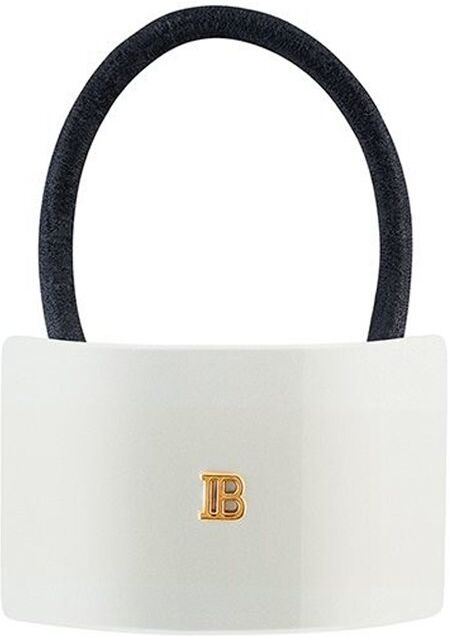 BALMAIN Hair White Elastique Hair Ring Medium