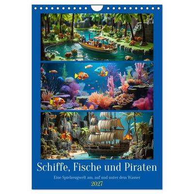 Schiffe, Fische und Piraten (Wandkalender 2027 DIN A4 hoch), CALVENDO Monatskalender