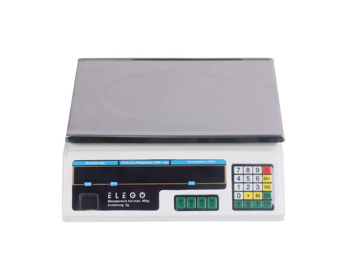 Waage digital mit Preisanzeige 40 kg / 2 g