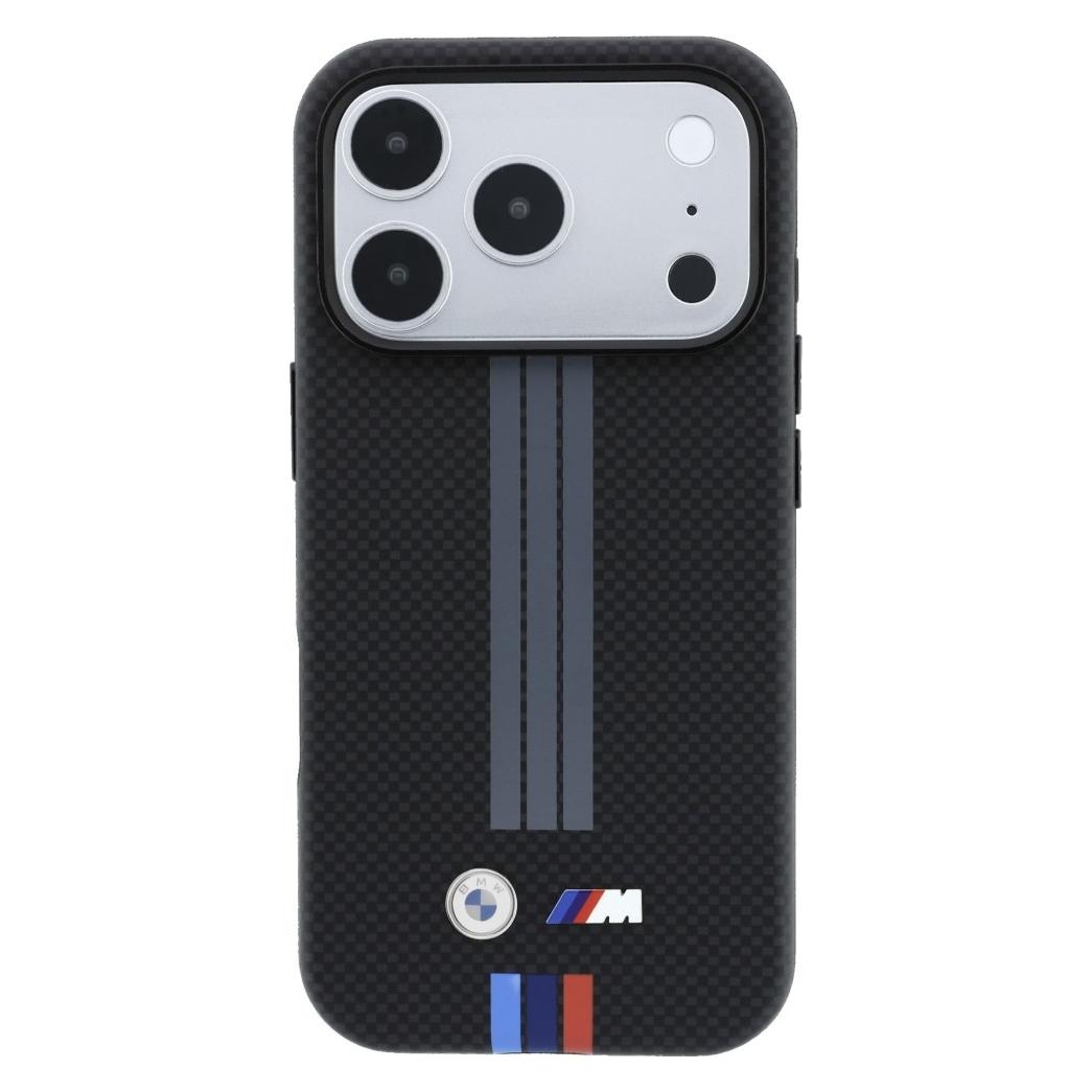 BMW Case M Quadrille Kevlar Anthracite & Tricolor Print Lines MagSafe for iPhone 18 Pro Max (Apple iPhone 18 Pro Max) (BMW001215)