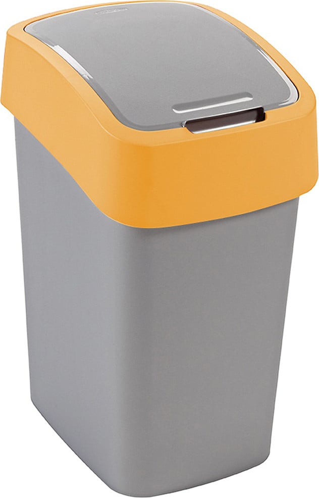 Curver Vuilnisbak met deksel, 25 liter, oranje