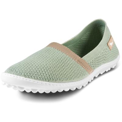 Barfußschuh LEGUANO "FLAIR", Damen, Gr. 42, grün (pistazie), Textil, Schuhe Barfußschuh, Slipper, Bequemschuh mit speziell entwickelter LIFOLITLaufsohle