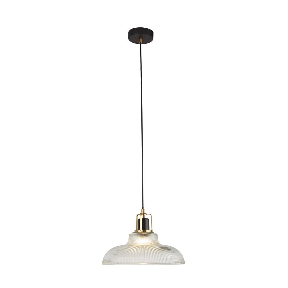 Searchlight Glossop Design hanglamp messing met helder glas 61189BK