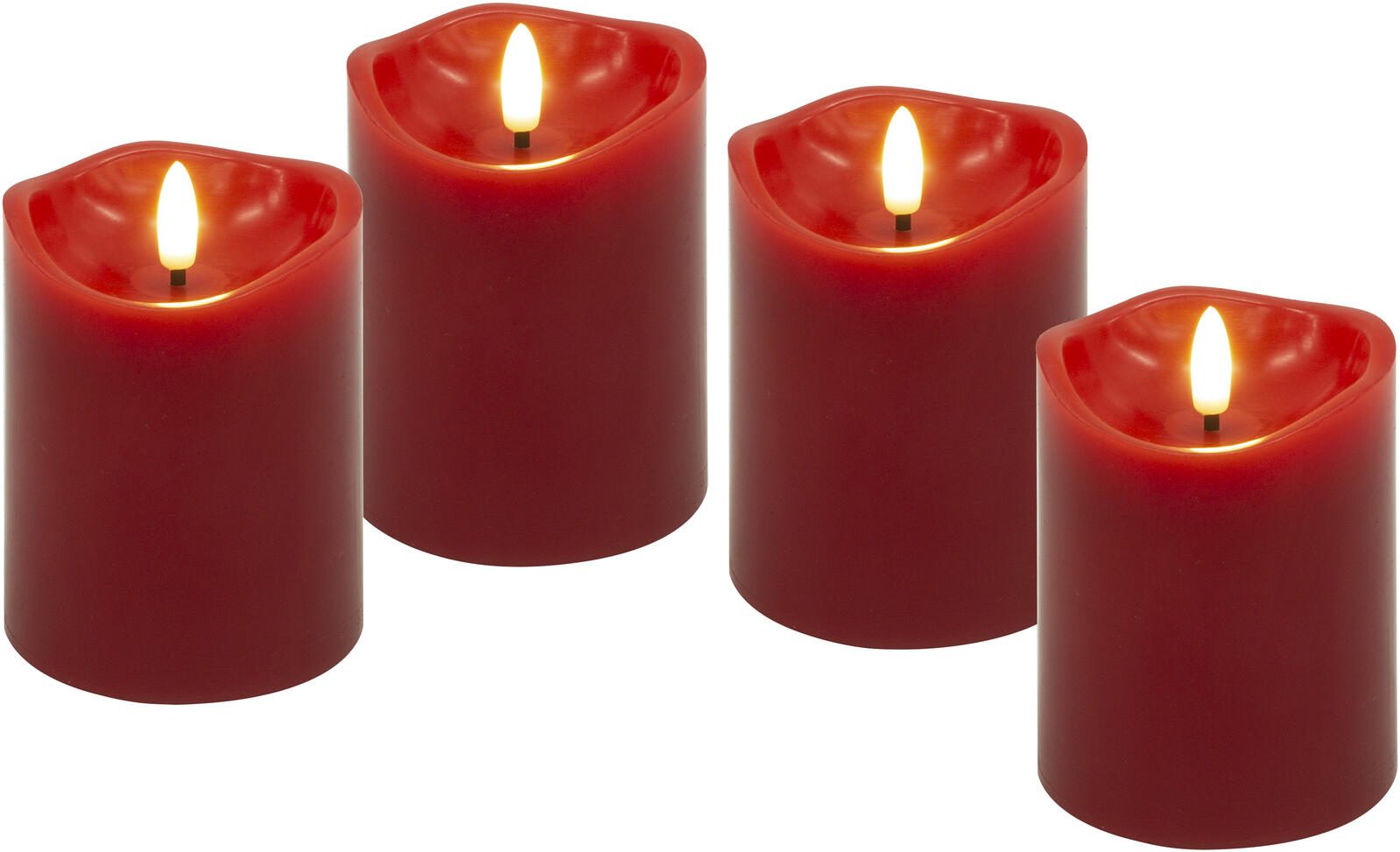goobay LED-Wachskerzen, 10cm, rot 77749