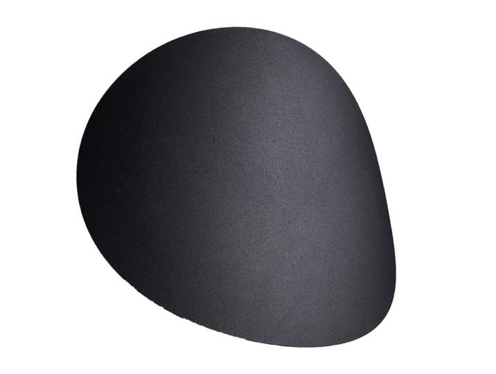Applique ronde en acier noir 25 x 29 cm
