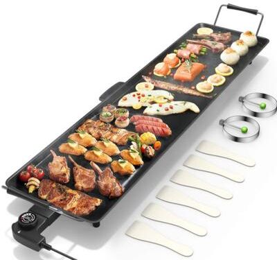 Costway 35 Inch Electric Griddle with Healthy Cooking and Easy Maintenance