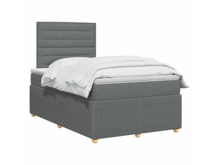 PUGYNBK Polsterbett aus Polyester, Dunkelgrau, 120 x 190 cm, mit Lattenrost und Matratze