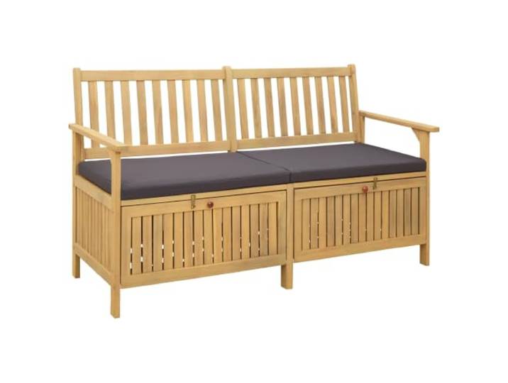 HKQWPBF Garten-Aufbewahrungsbank 2-Sitzer 148x63x84 cm mit Stauraum Wetterfest, pflegeleicht, ergonomische Rückenlehne, modernes Design, Stauraum unter Sitzfläche
