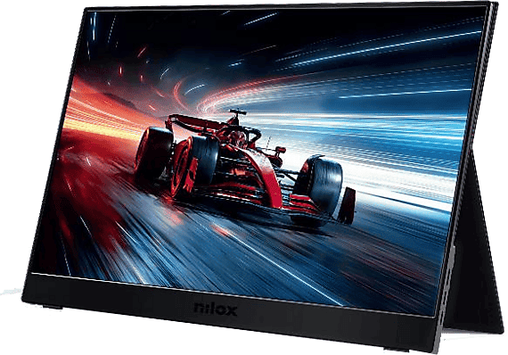 Monitor portátil - Nilox NXMP17FHD1441, Gaming, 17.3 " Full-HD, 144 Hz, 0 ms, IPS, Altavoces integrados, Negro