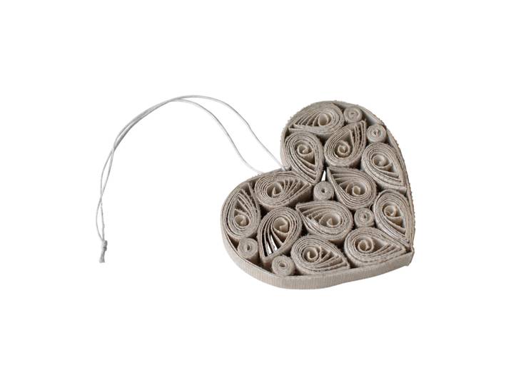DBKD Décoration suspendue Paper heart 8 cm Creme