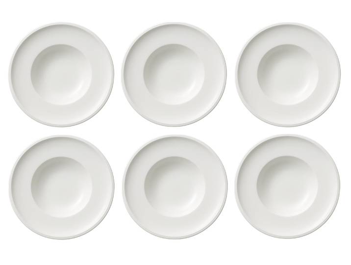 Suppenteller VILLEROY & BOCH, weiss (weiß), Ø:25cm, Porzellan, Speiseteller, Suppenteller