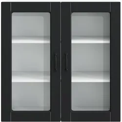 vidaXL, Regal, Xatarar (1x Wandschrank aus Glas (2 Türen)) (31 x 80 x 80 cm)