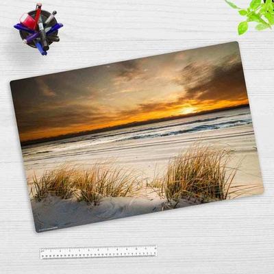 Cover-your-desk Schreibtischunterlage für Kinder und Erwachsene Sonnenuntergang auf Sylt, aus hochwertigem Vinyl, 60 x 40 cm