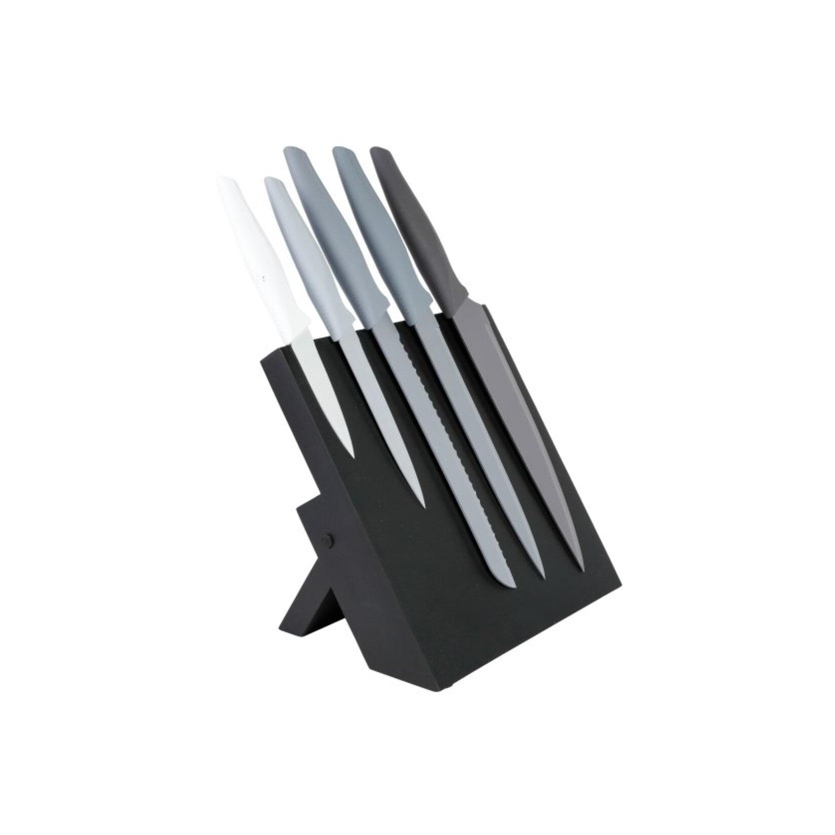 6-teiliges Messer-Set mit magnetischem Messerblock, für Ordnung & Design