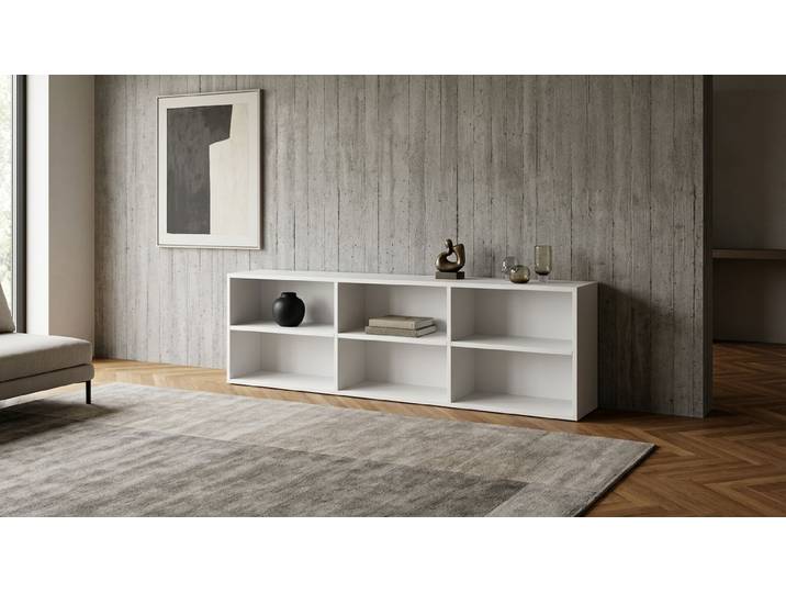 Des étagères dans différentes nuances de gris MDF mélaminé MDF Blanc mat