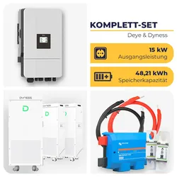 Deye 15 kW Hybrid-Wechselrichter SUN-15K-SG05LP3-EU-SM2 mit 3 x Dyness Powerbrick Plus 48,21 kWh