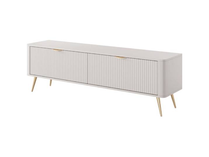 Meuble TV coloris blanc 163 x 38 x 51 cm