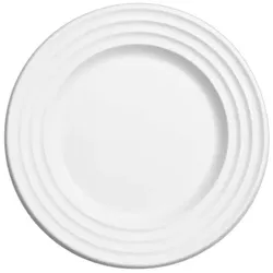 MONOUSO - Zuckerrohr Teller "Premium Wave" Weiß Ø18cm (50 Stück)
