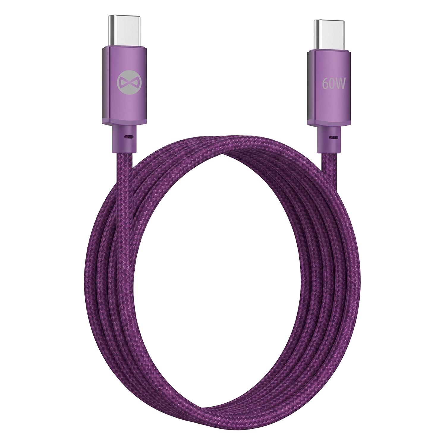 Forever Vibe-Kabel USB-C - USB-C, 1,0 m, 60 W, dunkles Kirschrot (1 m, 60 W) (73107725)