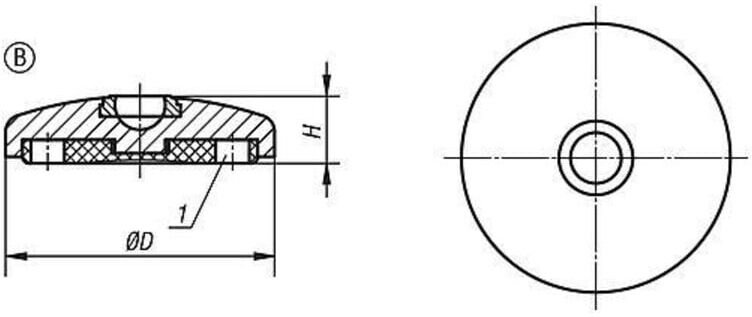 KIPP Teller für Gelenkfuß 40mm Nirosta Kipp (K0416.20402)