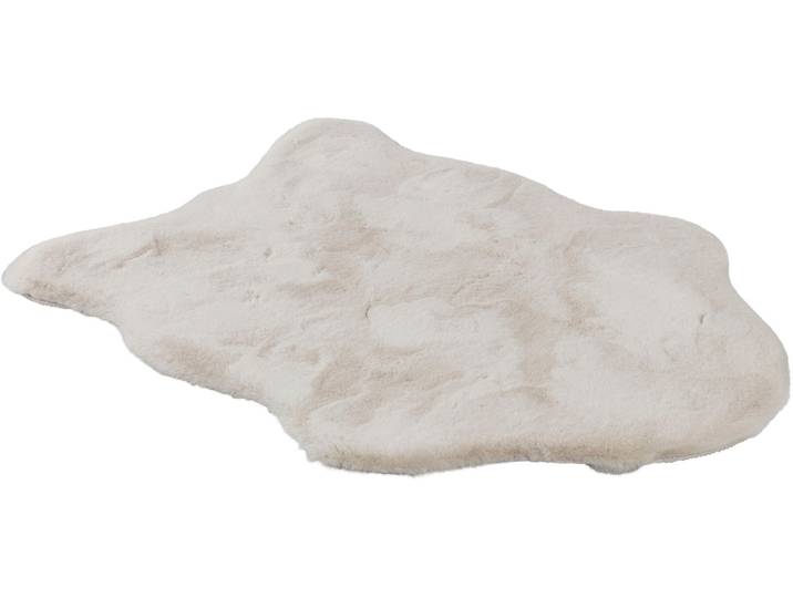 Fellteppich Tender , beige (creme), B:70cm H:26mm L:110cm, Kunstfaser, SCHÖNER WOHNEN-KOLLEKTION, Teppiche, Fellteppich, weich durch Microfaser, Kaninchenfell Haptik, Kunstfell, waschbar