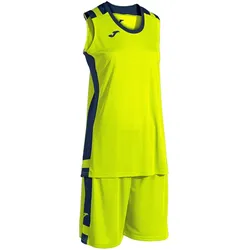 JOMA Lider Basketballtrikot + Shorts Set Mädchen 063 - fluorgelb/marineblau 152