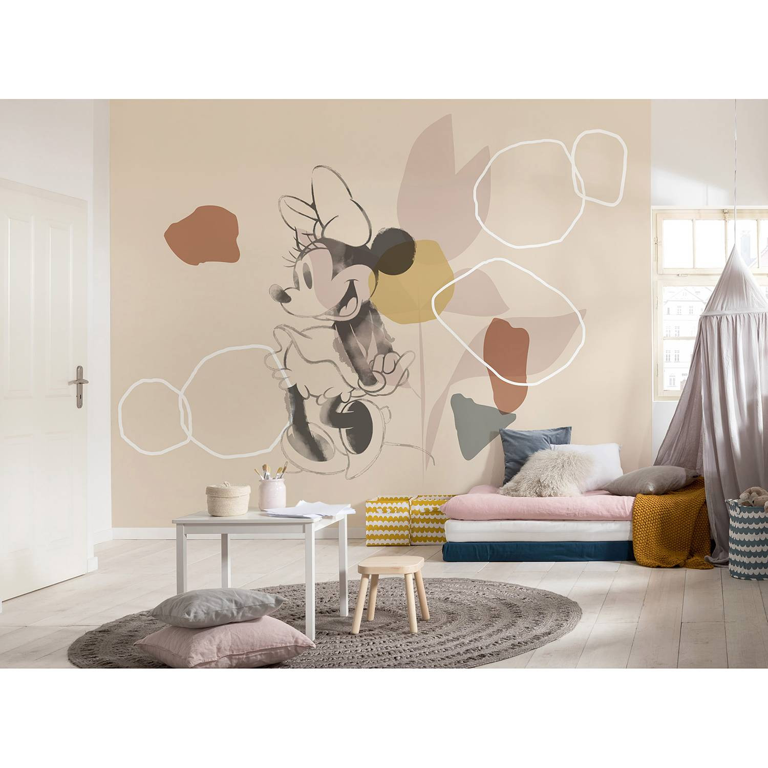 home24 Fotobehang Minnie Soft Shapes Abstract Multicolour B: 350 cm, H: 280 cm