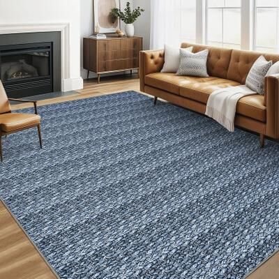 Garvee Modern Horizontal Stripes Braided Print Area Rug