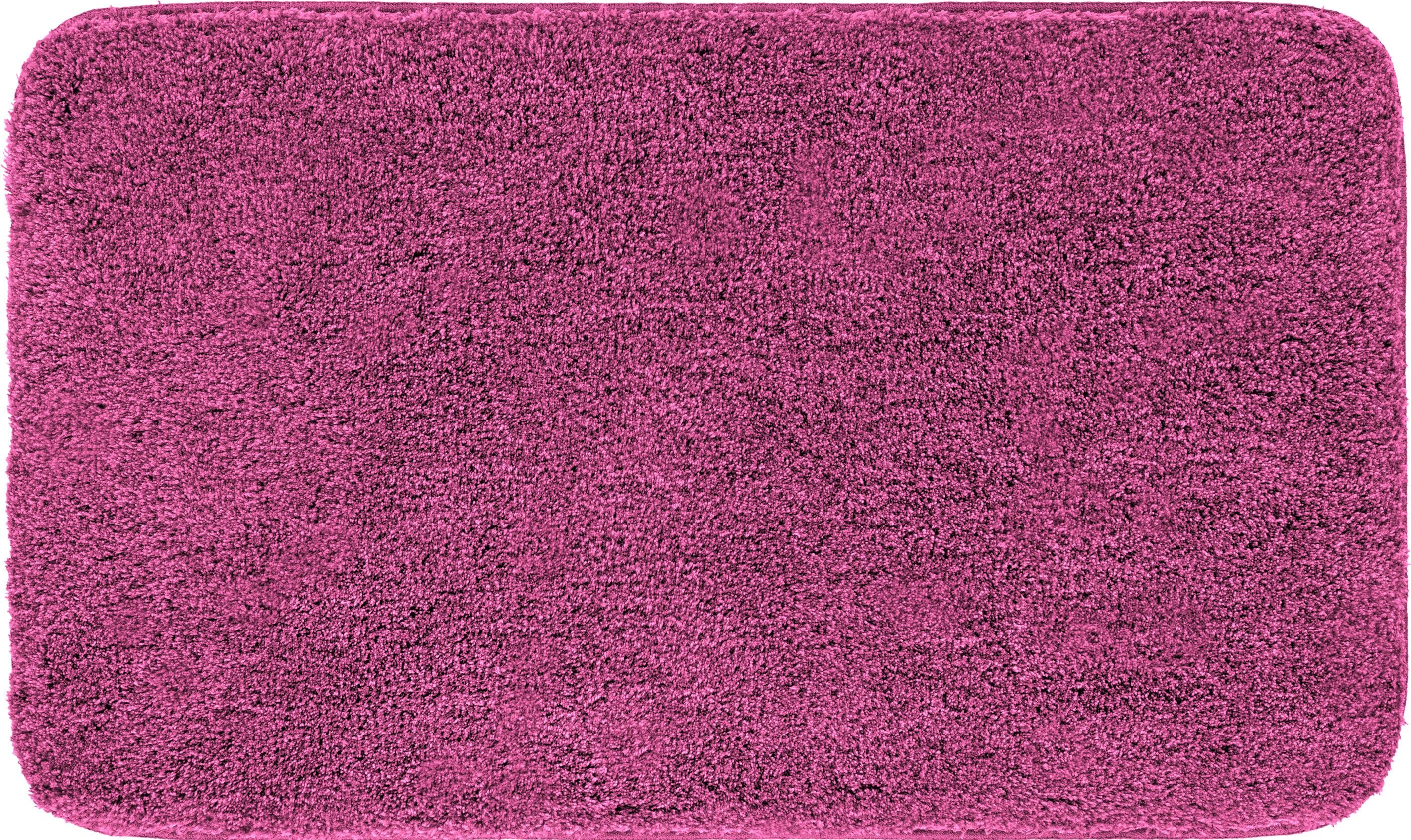 Badematte GRUND "Melange" Gr. 2, lila (beere), H:27mm, Polyacryl, Badematten, Badematte, besonders dichter Flor