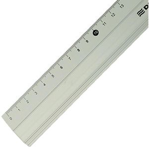 DONAU Lineal 5421100-38, 30 cm, Aluminium, silber