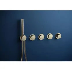 Herzbach MODUL7 PUSH Thermostat Fertigset 70.703003.1.03 3 Verbraucher PVD Gold