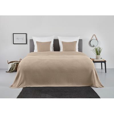 Tagesdecke OTTO HOME "Greta", beige, B:140cm L:200cm, Baumwolle, Tagesdecken, in Waffelpiqué Optik, viele Farben erhältlich, Decke ab 140 x 200 cm