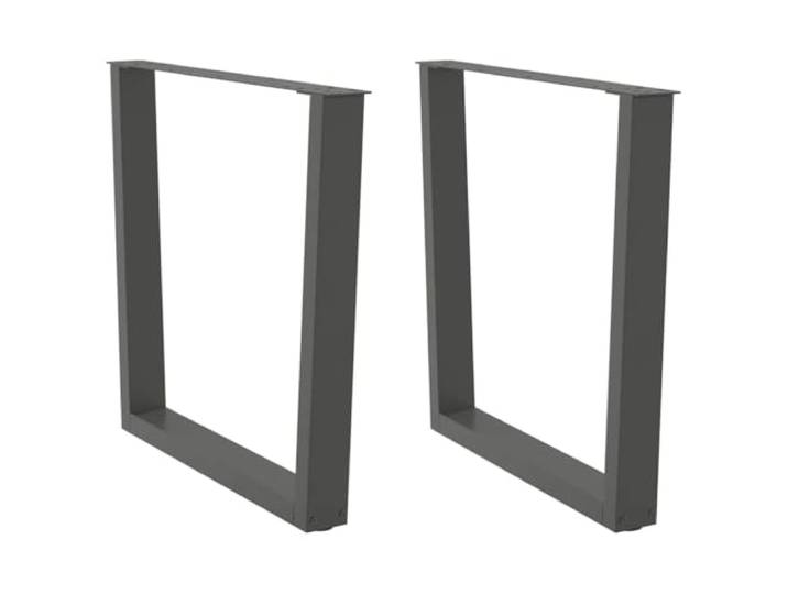 vidaXL Esstisch Beine V-Form 2 Stück Anthrazit 90x(72-73,3) cm Stahl