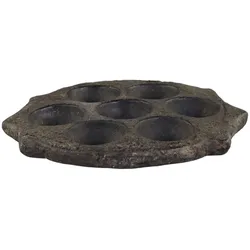 Chic Antique Grimaud Teelichthalter, H2,5/Ø 25 cm schwarz