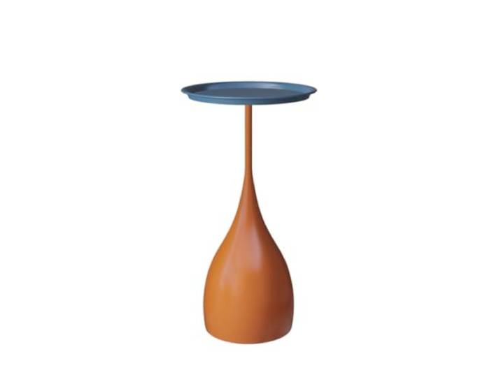 twwhyg Moderner runder Eck-Couchtisch, Kleiner Beistelltisch for das Wohnzimmersofa(Walnut 3)