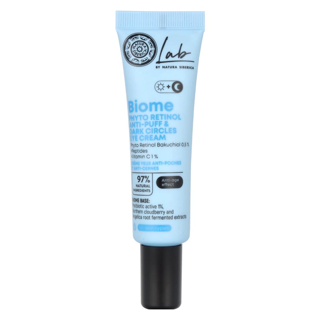 Natura Siberica Lab Biome Phyto Retinol Anti-Puff & Dunkle Augenringe Augencreme 30ml (Augenpflege Crème, 30 ml, Tag + Nacht) (OTHER)