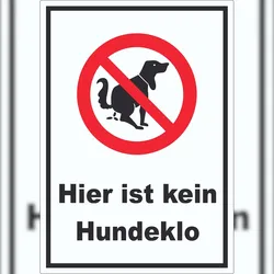 HB-Druck Hier ist kein Hundeklo Aufkleber A8 (52x74mm)