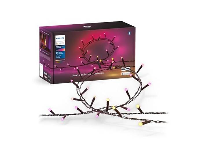 Philips Hue Festavia Lichterkette, 250 Mini LEDs, 20 m White & Color Ambiance, Dimmbar, Wasserdicht, App- und Sprachsteuerung, Smart Home, kompatibel mit Amazon Alexa