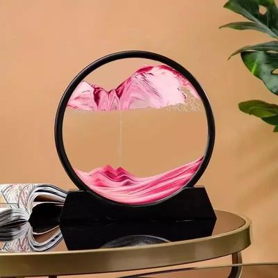 Uplift Essentials 3D Moving Sand Art Picture & Deep Sea Quicksand Flowing Motion Display pink