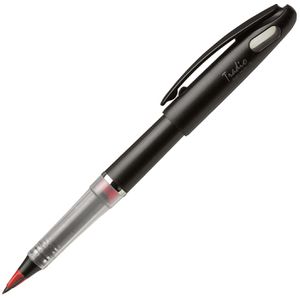 Pentel Filzstifte Tradio Stylo, TRJ50-BO, Federschreiber, Strichbreite variabel, rot