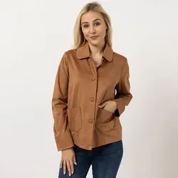DINE 'N' DANCE Jacke aufgesetzte Taschen Raffung hinten figurumspielend
