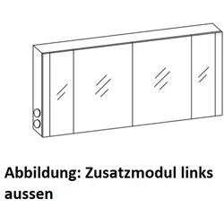 Artiqua LED-Spiegelschrank, Eiche Weiß quer NB, 071-SET-5-15-ZU-440 071-SET-5-15-ZU-440