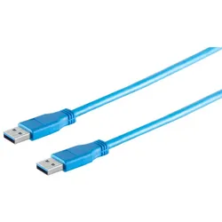 USB-A Verbindungskabel, 3.0, blau, 1m