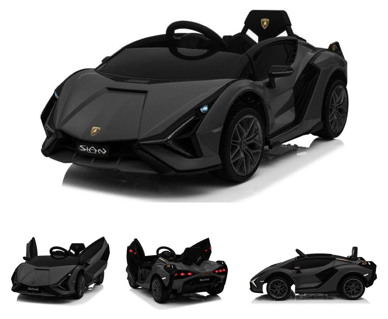 ES-Toys Kinder Elektroauto Lamborghini Sian EVA-Reifen Flügeltüren Scheinwerfer