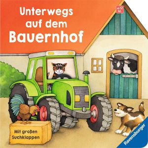 Ravensburger Spielbuch 42190, Unterwegs auf dem Bauernhof, ab 1 Jahr, Sachbuch mit Klappen