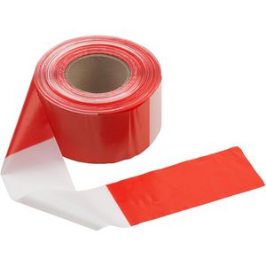Connex Warnband DY2700593 Absperrband, nicht klebend, rot / weiß, 80mm x 500m