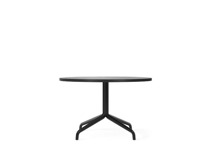Audo Copenhagen Harbour Column Loungetisch Oak black, Schwarzes Stahlgestell