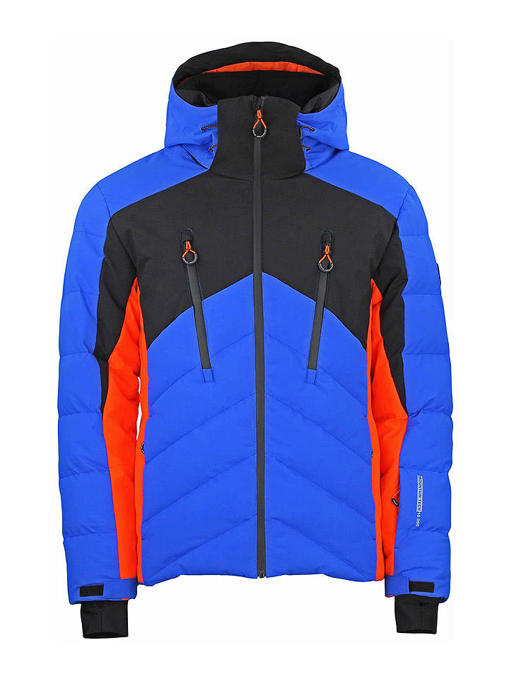 Peak Mountain Ski-/ Snowboardjacke "Chalet" in Blau/ Orange - XL