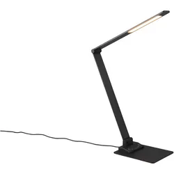 Trio, Tischlampe, Travis LED Tischleuchte 6,5W dimmbar Schwarz Matt CCT einstellbare Lichtfarbe (650 lm)